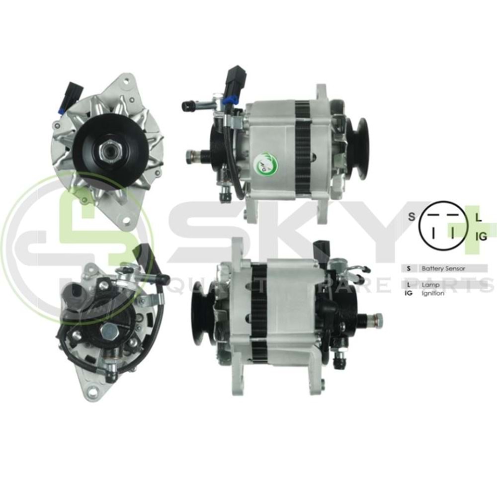 ALTERNATÖR 12V 80A HITACHI TİP İSUZU NKR 2.8 DIZEL PICK-UP 