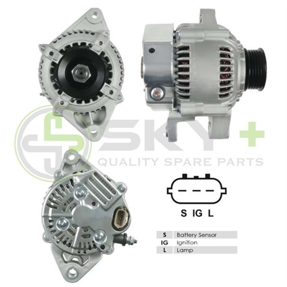 ALTERNATÖR 12V 70A DENSO TİP TOYOTA COROLLA 1,6L 98 (ALT5041)