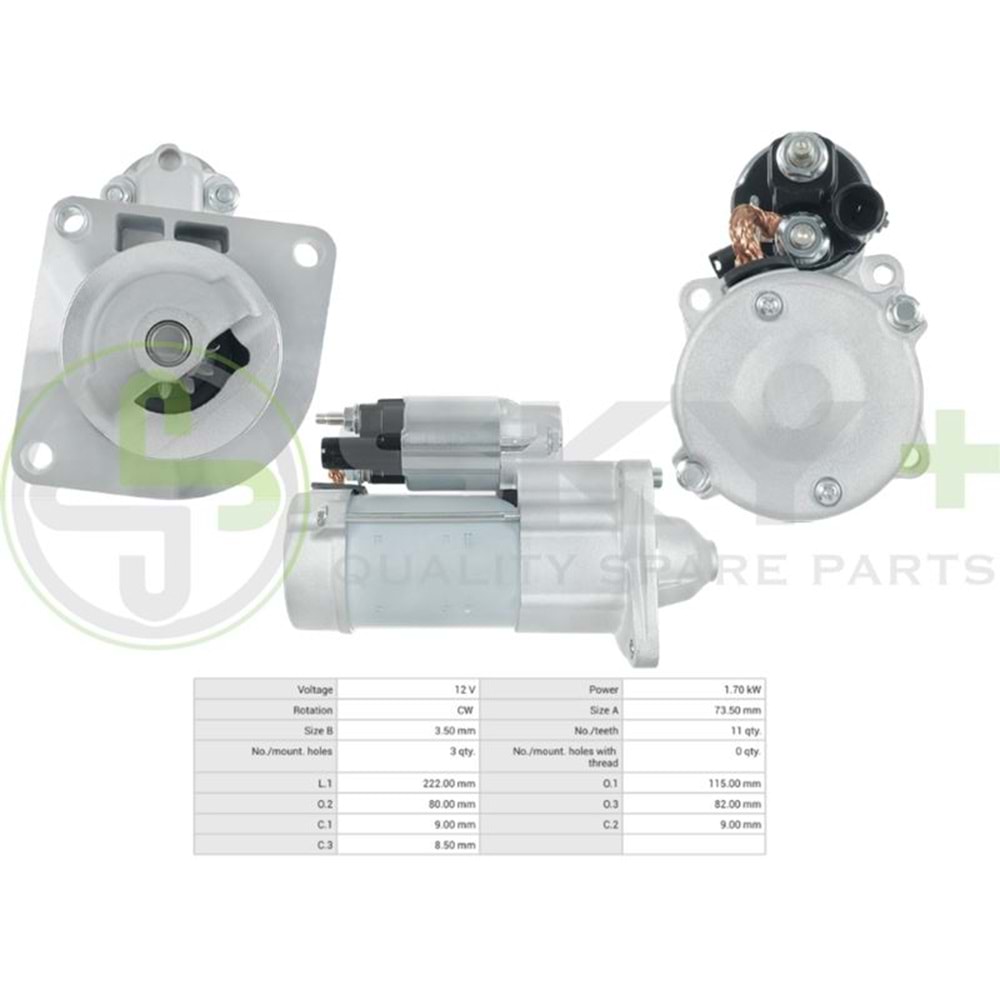 MARŞ MOTORU 12V 11DİŞ DENSO TİP FİAT DUCATO YENİ MODEL 438000-6370 4380006370 31534N