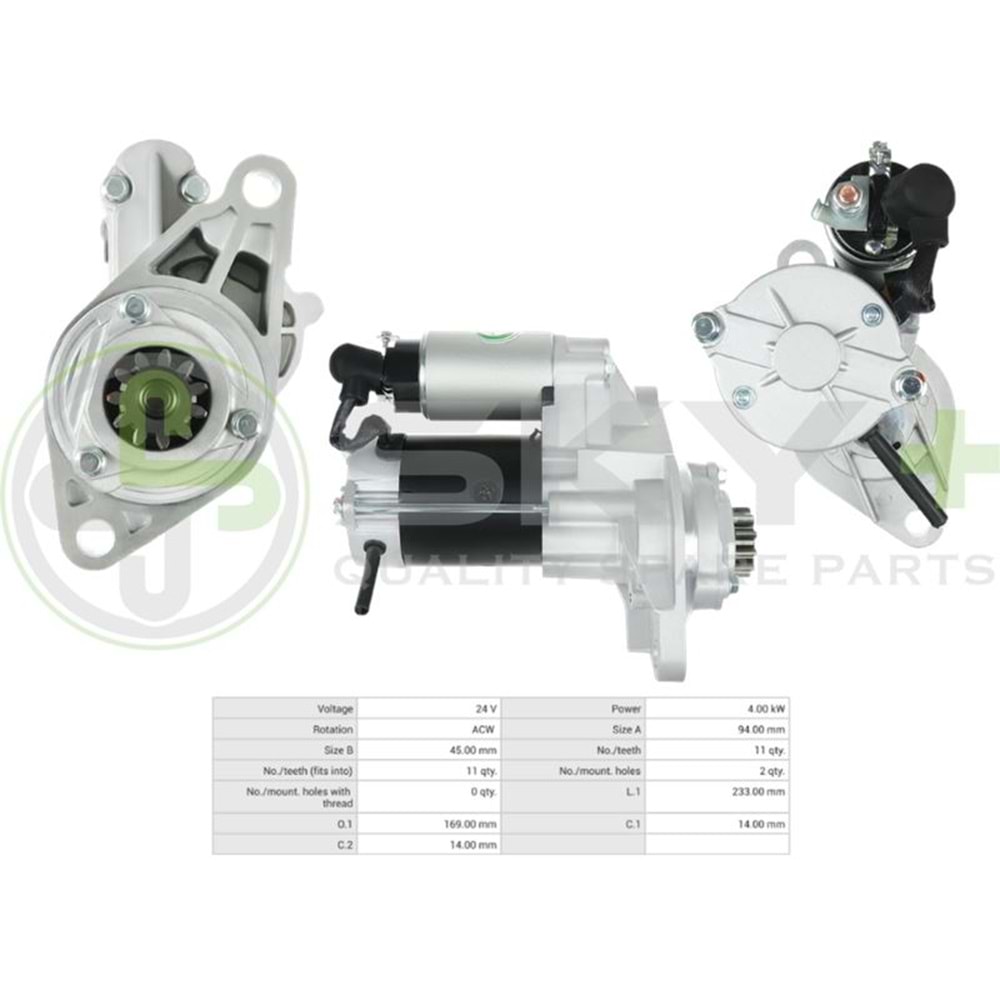 MARŞ MOTORU 24V 11DİŞ HİTACHİ TİP ISUZU CHAMPION NPR66 NKR66 4BE1 4HF1(S25-515)