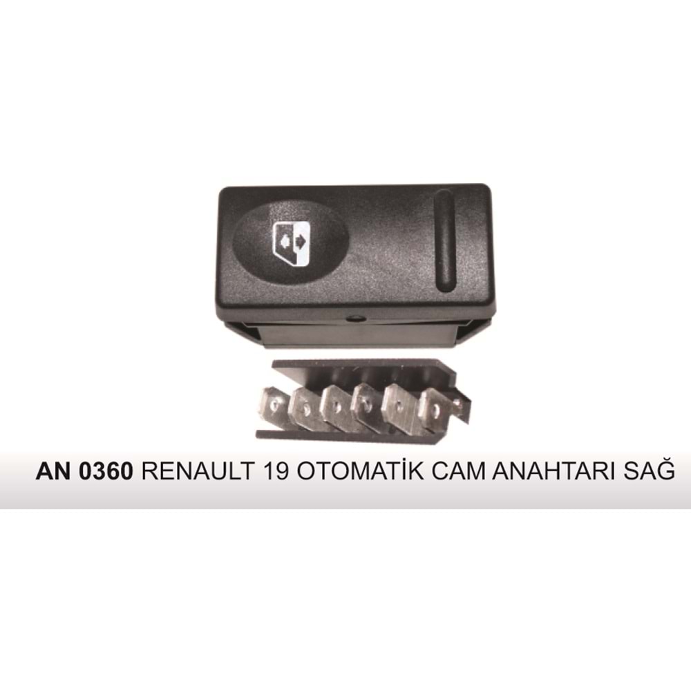 RENAULT 19 OTOMATİK CAM AÇMA-KAPAMA ANAHTARI SAĞ