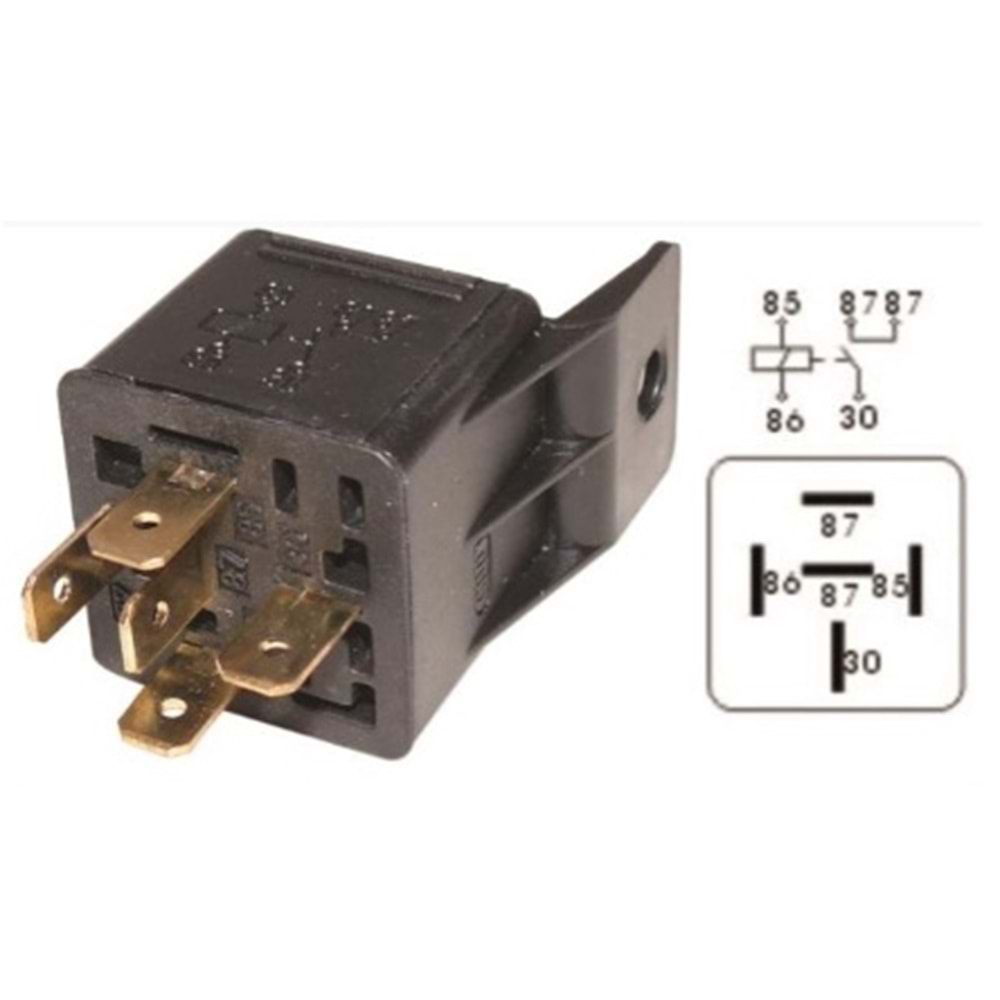 ROLE AYAKLI 24V 30 AMPER 5P.TEK PLATİN