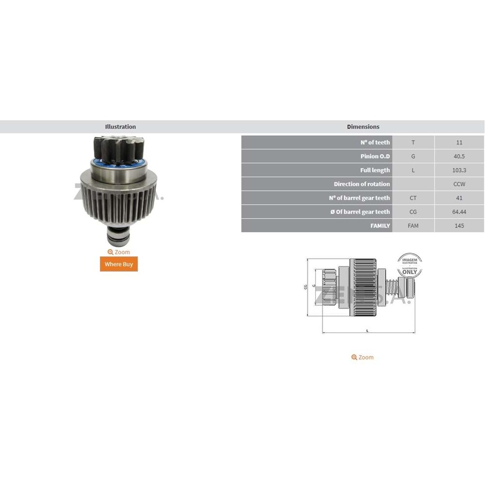 11 DIS (CCW) ISUZU NKR66 / NISSAN CABSTAR - YGF