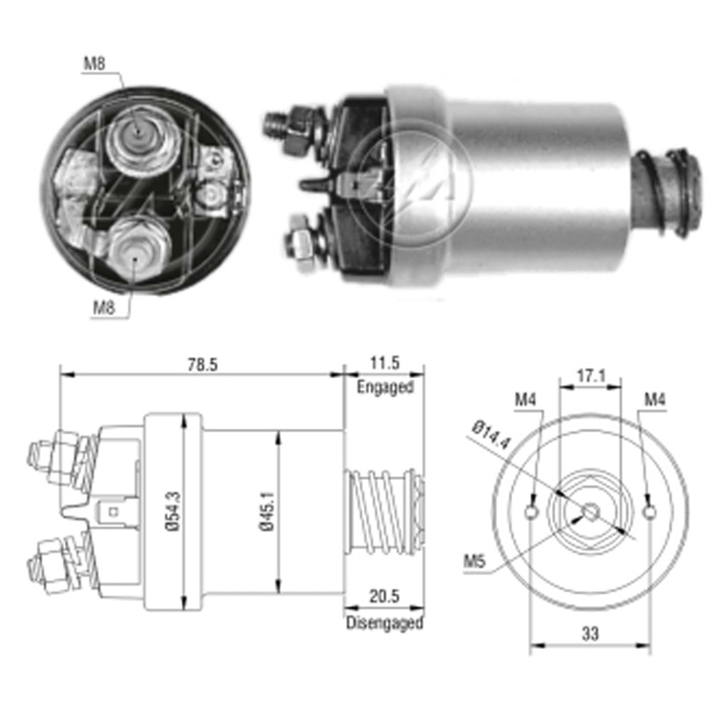 12V MF FRANSIZ TİP PEG.504-505