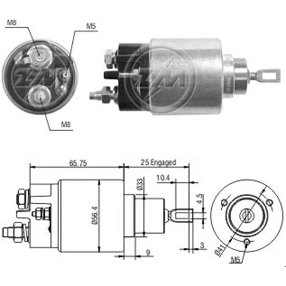 12V BOSH T.MARŞ OTOM.CITR.C3/BERL/PEUG106/306PAR