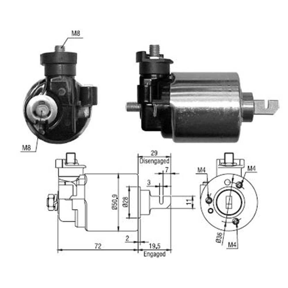 HONDA CIVIC Y.M1.4/1.6 [KISA PISTON - 29mm-TEK FIS