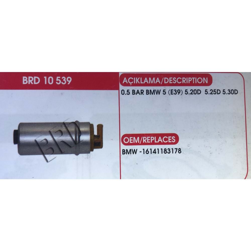 BENZIN POMPASI 0.5BAR BMW 5(E39)520D/525D/530D DI