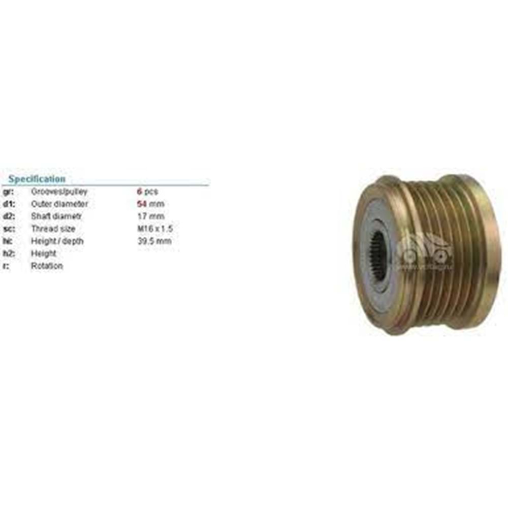 ALTERNATOR KASNAK FORD FIESTA -FUSION- 1.4TDCI WI