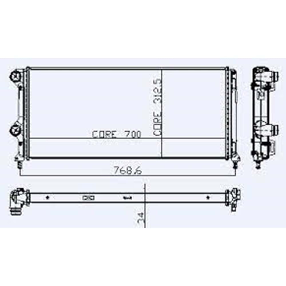 RADYATOR SU CLIO IV 1.5DCI 13 gt; SYMBOL 3 12mm