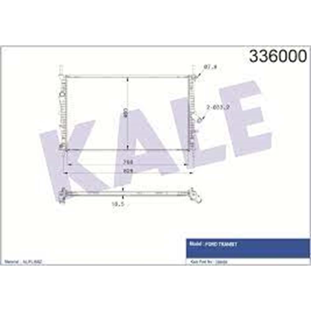 RADYATOR SU TRANSIT CUSTOM V362 V363 TDCI 12 gt;