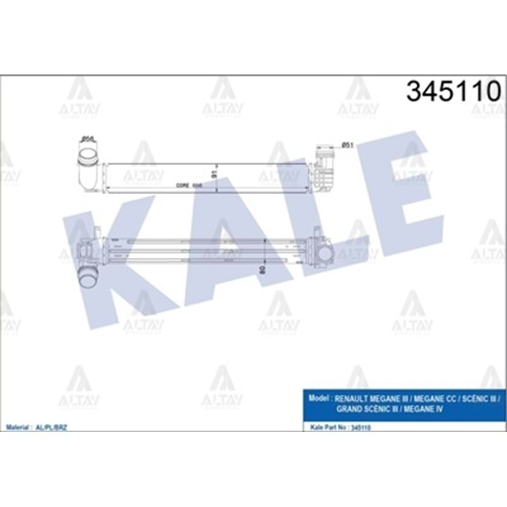 RADYATOR TURBO MEGANE 3-SCENIC 3 K9K 09 gt;