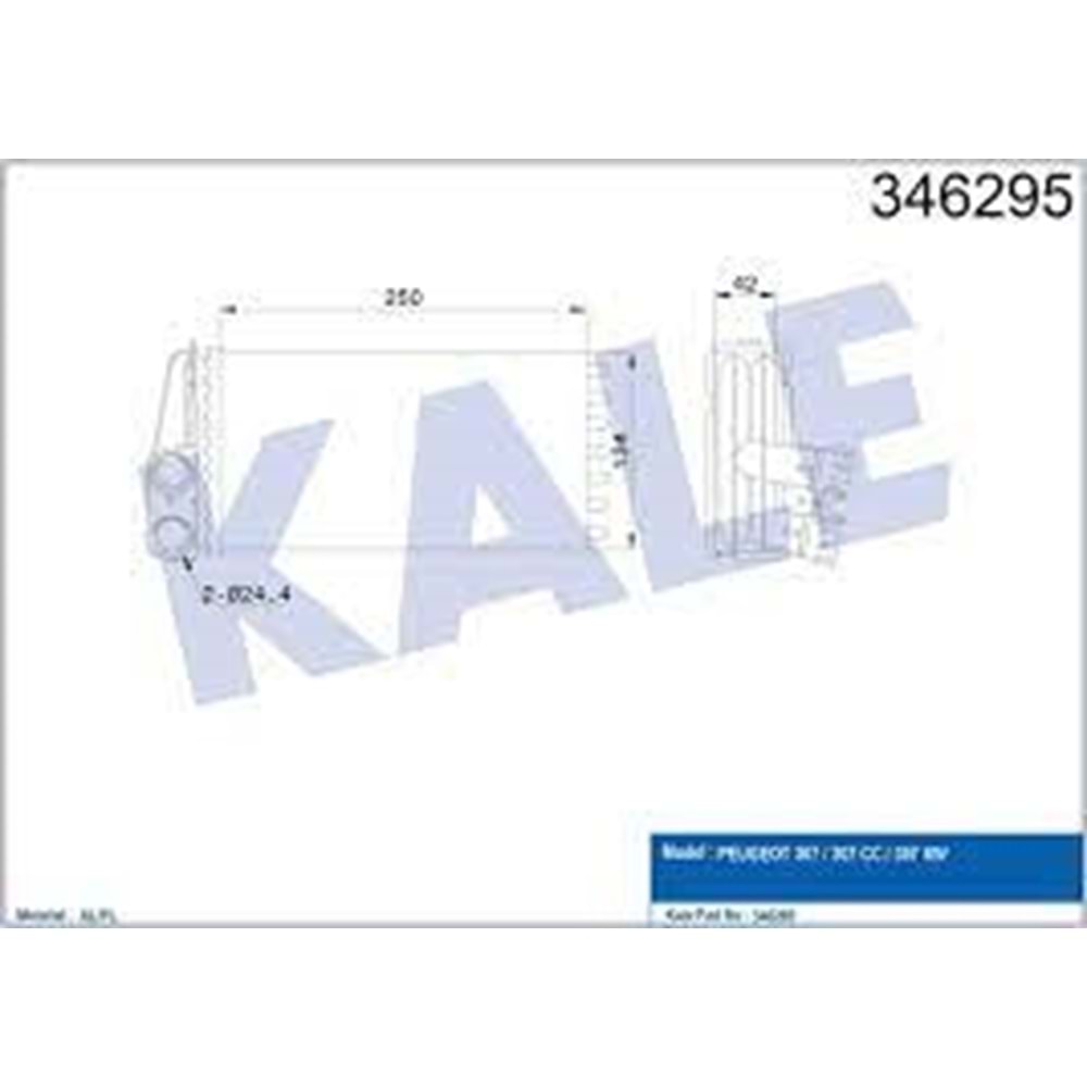 KALORIFER RADYATOR PEUGEOT 307- 307 CC- 307 SW