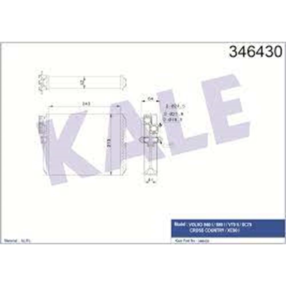 KALORIFER RADYATOR VOLVO S60 I- S80 I- V70 II- X