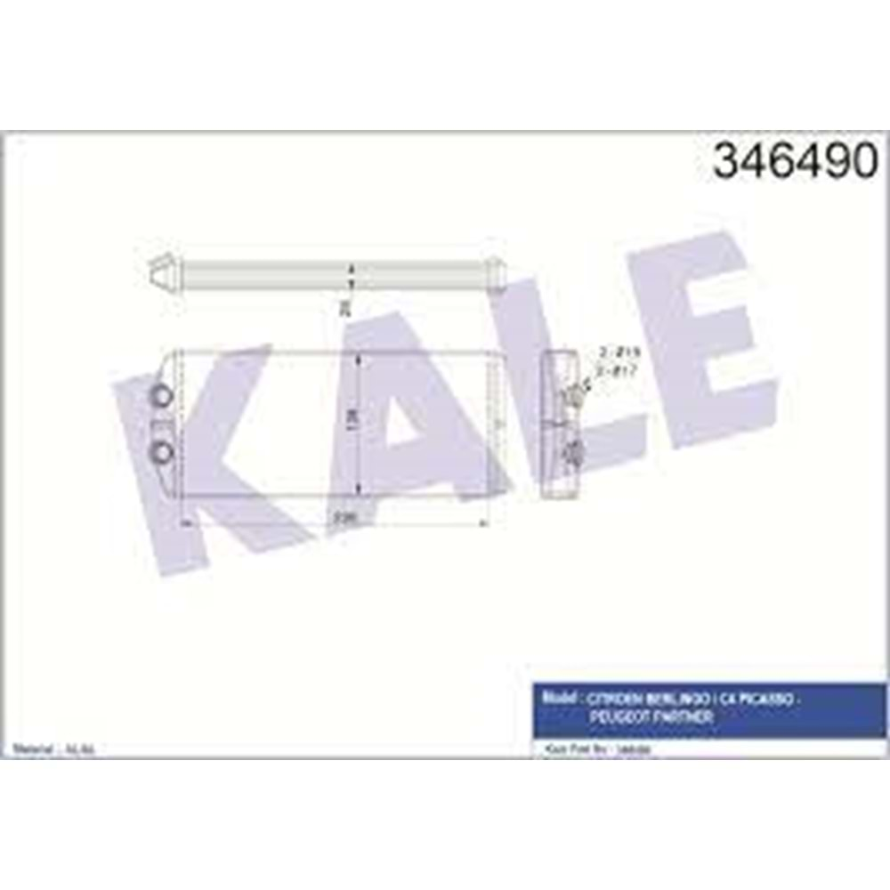 KALORIFER RADYATOR CITROEN BERLINGO- C4 P ICASSO