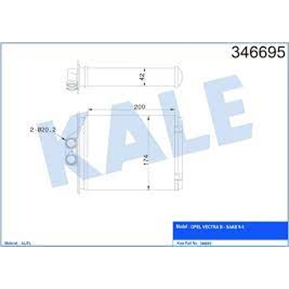 KALORIFER RADYATOR OPEL VECTRA B-SAAB 9-5
