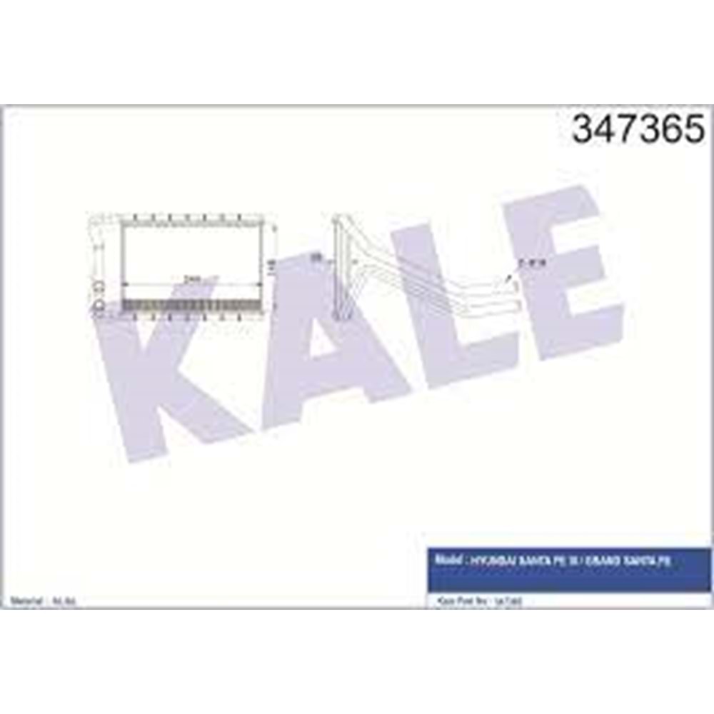 KALORIFER RADYATOR HYUNDAI SANTA FE III GRAND