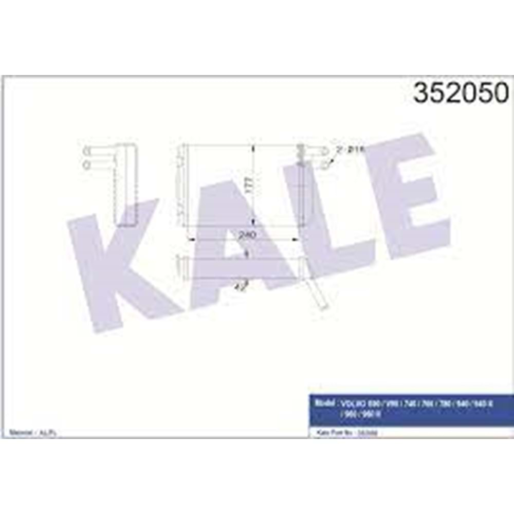 KALORIFER RADYATOR VOLVO S90 V90 740 760 780 940