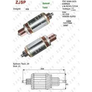 MARS KOLLEKTORU 12V 20 DIS 38 MT CATERPILLAR / CUMMINS / JCB LOADER
