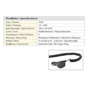 TRAFIK IKAZ LAMBASI LED SARI-KIRMIZI KOMPLE SEFFAF