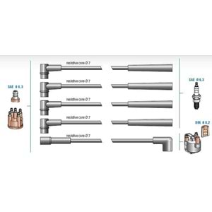 BUJİ KABLOSU SETİ RENAULT CLİO 1.2 ( E5F MOTOR ) 90 -