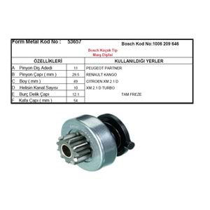 ALT ON KAPAK TOFAS 55A
