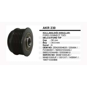 ALT KASNAK RULMANLI FORD CONNECT