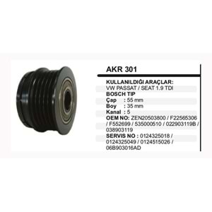 ALT KASNAK RULMANLI VW PASSAT SEAT 1,9 TDI