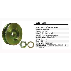 ALT KASNAK MAKO TIP KALIN MIL 9,5 KAYIS KASNAK