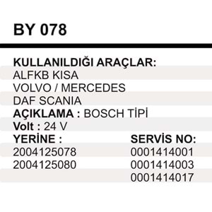MARS YASTIK 24V ALFKB KISA
