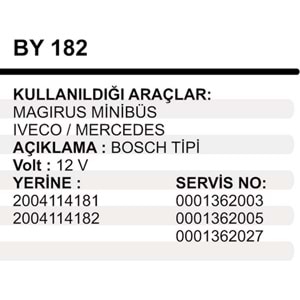 MARS YASTIK 12V MAGIRUS MINIBUS