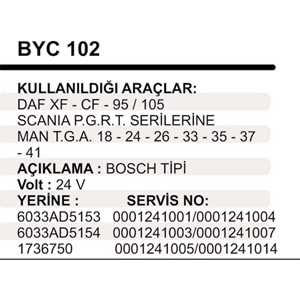 MARS YASTIK GOVDELI 24V DAF 95XF/VOLVO