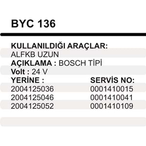 MARS YASTIGI GOVDELI 24V ALFKB UZUN