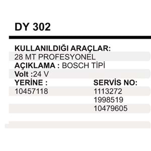 MARS YASTIK 24V PROFES.28MT