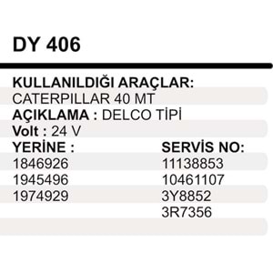 MARS YASTIK 24V CATERPILLER 40MT