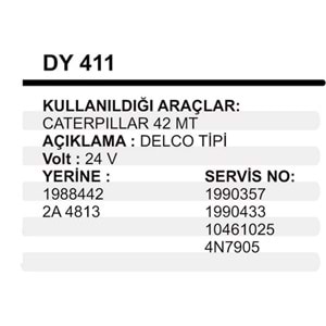 MARS YASTIK 24V CATERP.42MT