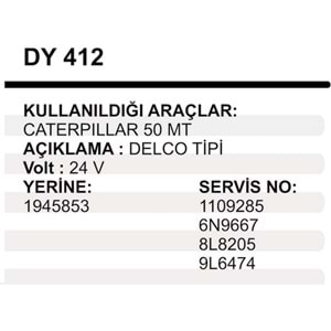 MARS YASTIK 24V CATERPILLER