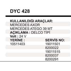 MARS YASTIGI GOVDELI 24V 39MT M.AXOR