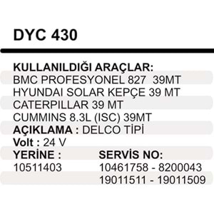MARS YASTIGI GOVDELI 24V PROFESYONEL DELCO