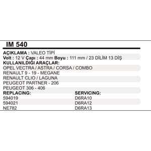 MARS KOLLEKTOR 12V 13 DIS VALEO TIPI OPEL VECTRA ASTRA CORSA R9 R19 MEGANE CLIO PEUGEOT PARTNER 206