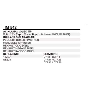 MARS KOLLEKTOR 12V 16 DIS VALEO TIPI PEUGEOT BOXER PARTNER MERCEDES RENAULT CLIO MEGANE KANGOO DIZEL