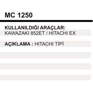 MARS ORTA KAPAK KAWAZAKI 852ET / HITACHI EX