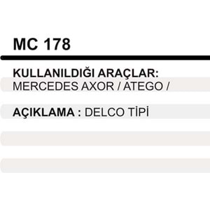 MARS PINYON KAPAGI DELCO 39MT MERCEDES AXOR-ATEGO