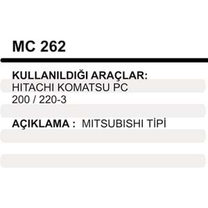 MARS PINYON KAPAK HITACHI TIP KOMATSU PC200/220-3
