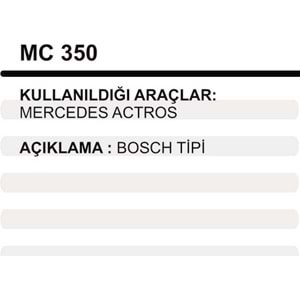 MARS PINYON KAPAK BOSCH T 372 MERCEDES ACTROS