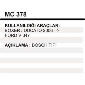 MARS PINYON KAPAK V347 / BOXER / DUCATO 2006->