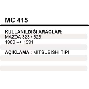 MARS PINYON KAPAK MAZDA 323 626