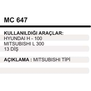 MARS PINYON KAPAGI HYUNDAI H100 L300