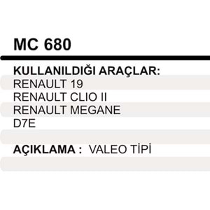 MARS PINYON KAPAK D7E R19 CLIO II / MEGANE