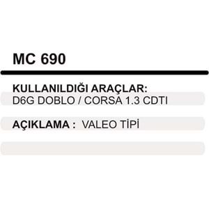 MARS PINYON KAPAK D6G DOBLO CORSA 1,3 CDTI