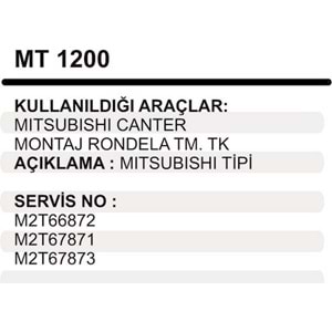 MONTAJ RONDELA TAMIR TAKIMI